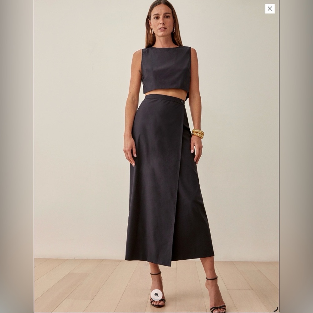 Reformation mylie two piece set NWT black size 2
